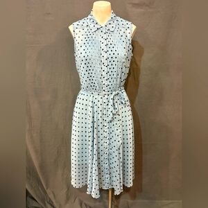 Nanette Lepore Blue Sleeveless Polo Collar Sundress
